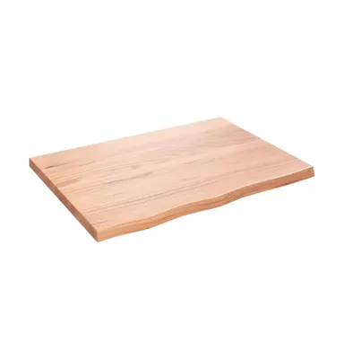 Wall Shelf Light Brown 31.5"x23.6"x(0.8"-1.6") Treated Solid Wood Oak