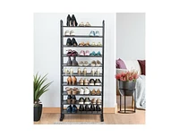 10-Tier Free-Standing Metal Frame Shoe Rack