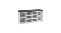 Slickblue 10-Cube Organizer Shoe Storage Bench with Cushion for Entryway