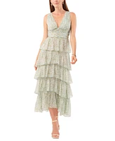 1.state Women's Sleeveless Tiered Maxi Dress