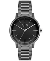 A|X Armani Exchange Men's Three Hand Gunmetal Stainless Steel Watch 42mm