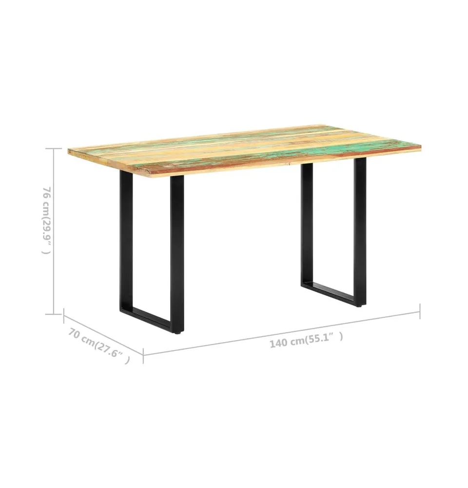 Dining Table 55.1"x27.6"x29.9" Solid Reclaimed Wood