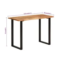 Dining Table 43.3"x19.7"x29.9" Solid Wood Acacia