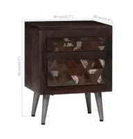 Bedside Cabinet Solid Reclaimed Wood 15.7"x11.8"x19.6"