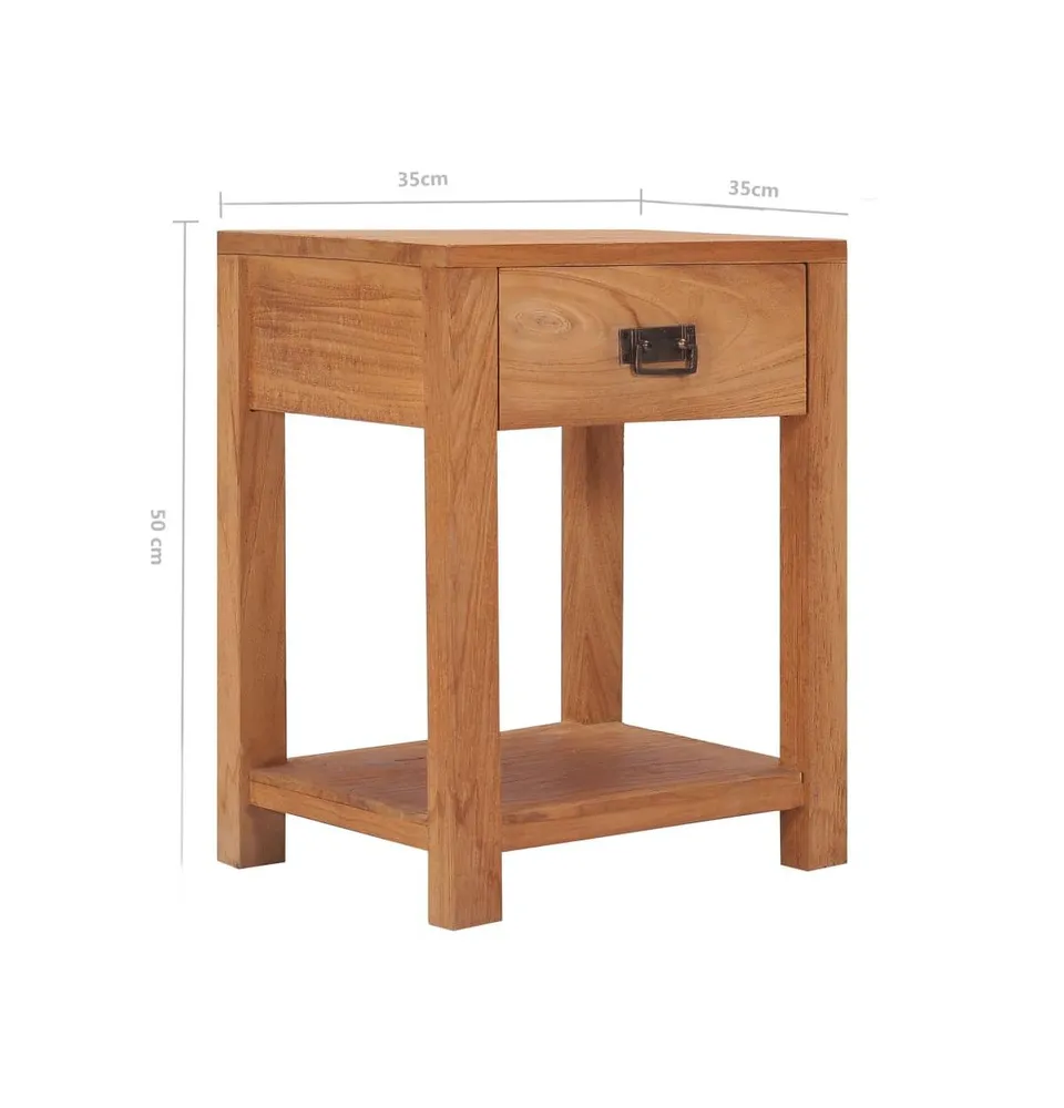 Bedside Cabinet 13.8"x13.8"x19.7" Solid Wood Teak