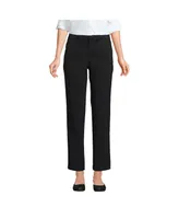 Lands' End Women's Petite Mid Rise Classic Straight Leg Chino Ankle Pants