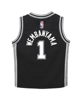 Preschool Boys and Girls Nike Victor Wembanyama Black San Antonio Spurs Swingman Player Jersey - Icon Edition