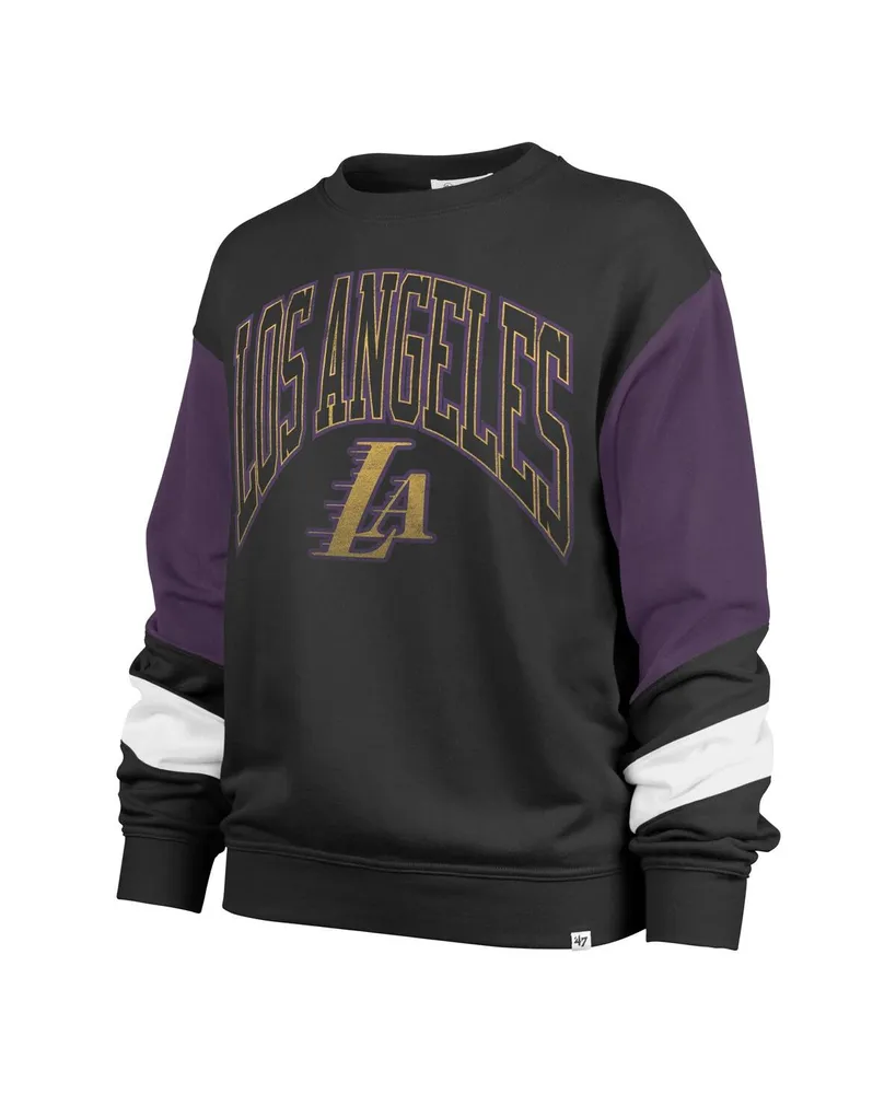 Women's '47 Brand Black Los Angeles Lakers 2023/24 City Edition Nova Crew Sweatshirt