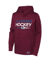 Big Boys Fanatics Burgundy Colorado Avalanche Authentic Pro Pullover Hoodie