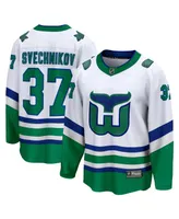 Men's Fanatics Andrei Svechnikov White Carolina Hurricanes Whalers Premier Breakaway Jersey