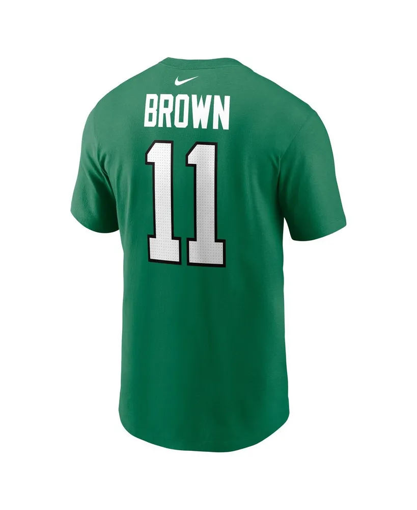 Men's Nike A.j. Brown Kelly Green Philadelphia Eagles Alternate Player Name Number T-shirt