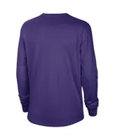 Women's Nike Purple Distressed Lsu Tigers Vintage-Like Long Sleeve T-shirt