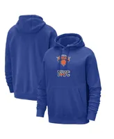 Men's Nike Blue New York Knicks 2023/24 City Edition Essential Club Pullover Hoodie