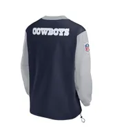 Men's Nike Navy Dallas Cowboys 2023 Sideline V-Neck Pullover Windshirt