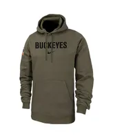 Men's Nike Olive Ohio State Buckeyes Pack Club Fleece Pullover Hoodie