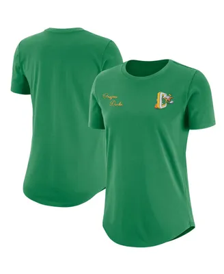 Women's Nike Green Distressed Oregon Ducks Alternate Logo T-shirt