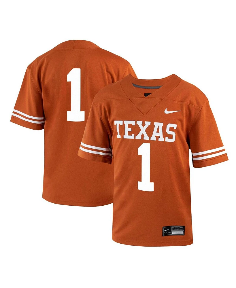 Big Boys Nike #1 Texas Longhorns 1st Armored Division Old Ironsides Untouchable Football Jersey