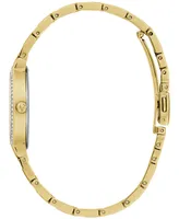 Bulova Women's Classic Crystal Gold-Tone Stainless Steel Bracelet Watch 30mm Gift Set - Gold