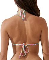 Cotton On Women's Printed Slider Triangle Bikini Top