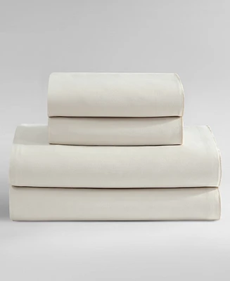 Calvin Klein Pearl Edge Cotton Sateen 300 Thread Count 4 Piece Sheet Set