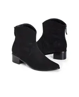Women's Wide Fit Western Ankle Boot - black