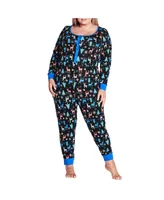 Plus Festive Print Onesie