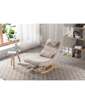 living room Comfortable rocking chair living room chair Beige