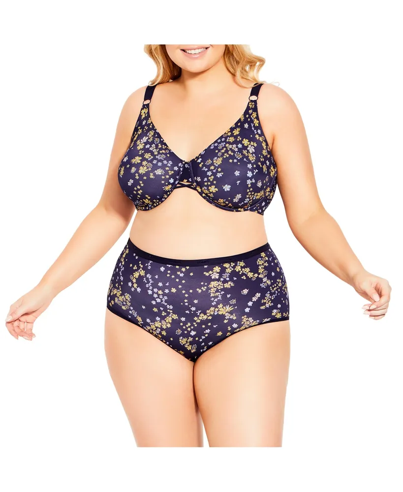 Avenue Plus Size Print Back Smoother Bra