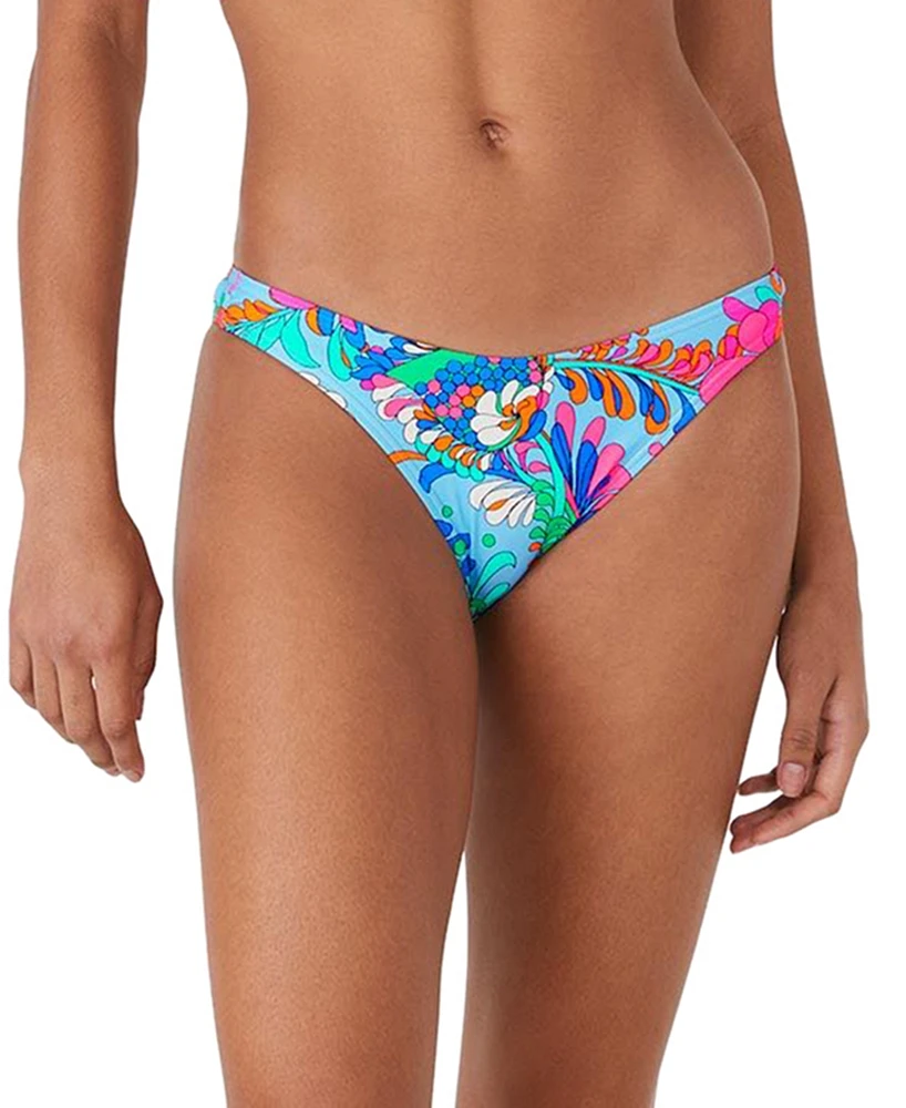 kate spade new york Women's Printed High-Leg Bikini Bottoms