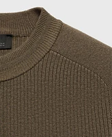 Mango Men's Ribbed Detail Stretch Sweater