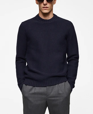 Mango Men's Ribbed Details Knitted Sweater