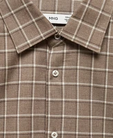 Mango Men's Check Flannel Cotton Shirt