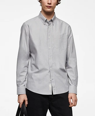 Mango Men's Regular Fit Oxford Cotton Shirt