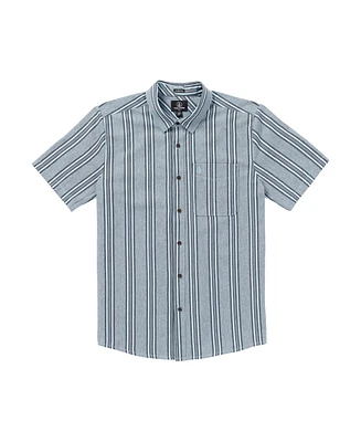 Volcom Men's Newbar Stripe Short Sleeve Shirt