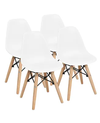 4 Pcs Kids Chair Set Mid-Century Modern Style Dining Chairs