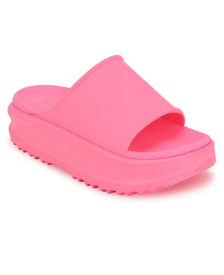 Nine West Women's Sunshin Platform Pool Slide Sandals