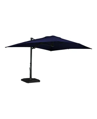 Mondawe 13ft Square Solar Led Offset Cantilever Patio Umbrella for Outdoor Shade