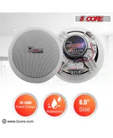 5 Core 6.5 Inch Ceiling Speaker System in Wall Speakers 20W Rated Power 88dB Sensitivity Indoor Outdoor Speakers Ceiling Mount -Cl 6.5