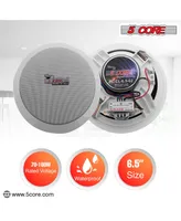 5 Core 6.5 Inch Ceiling Speaker System in Wall Speakers 20W Rated Power 88dB Sensitivity Indoor Outdoor Speakers Ceiling Mount -Cl 6.5-12 2W