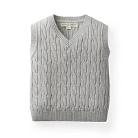 Hope & Henry Boys V-Neck Cable Sweater Vest