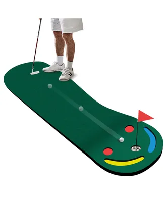 9.8FT X 3FT Par 3 Holes Golf Putting Green Mat Set for Indoor & Outdoor Practice