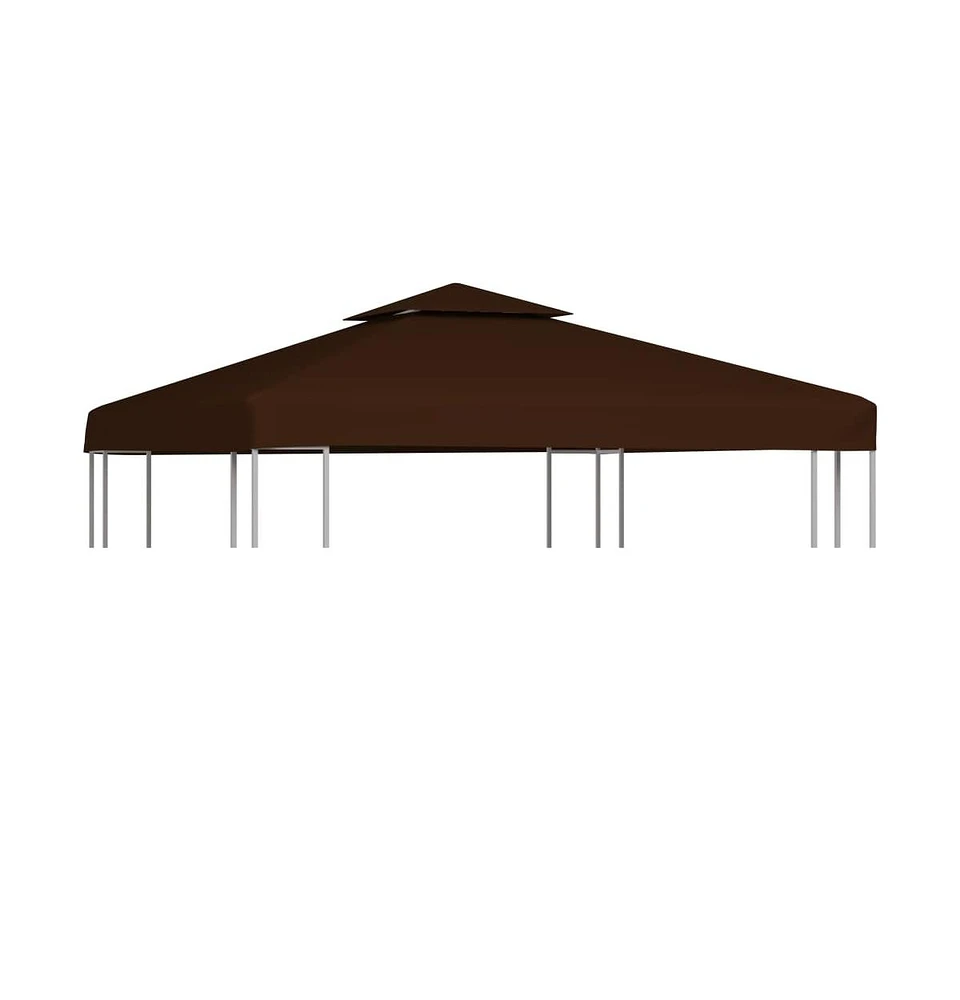 2-Tier Gazebo Top Cover 9.1 oz/yd ² 9.8'x9.8' Brown