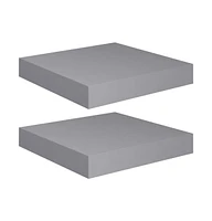 vidaXL Floating Wall Shelves pcs Gray 9.1"x9.3"x1.5" Mdf