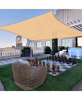 18x18 Ft 97% Uv Block Square Sun Shade Sail Hdpe Canopy Patio Park Garden