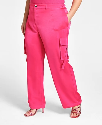 Nina Parker Trendy Plus Straight-Leg Cargo Pants