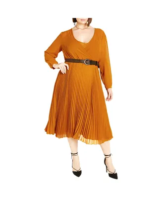 Plus Size Precious Pleat Dress