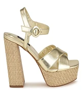 Nine West Women's Vallen Block Heel Open Toe Dress Sandals