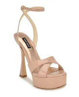 Nine West Women's Jessie Round Toe Tapered Heel Dress Sandals