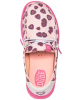 Hey Dude Little Girls Wendy Hearts Casual Moccasin Sneakers from Finish Line