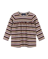 Infant Girls Lurex Stripe Rib Knit Dress & Legging Set